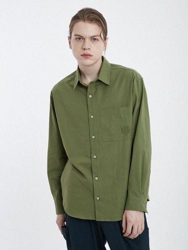 Semi-Overfit Slit Shirt GRN - CUSTOM US - Modalova