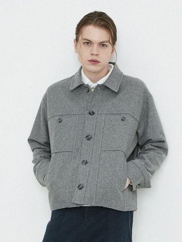 Stan collar big pocket wool mixed spinning jackets - CUSTOM US - Modalova