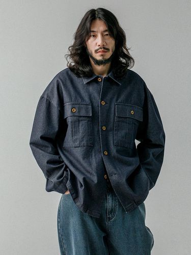 Puttig work denim jacket dark blue - RUGGED HOUSE - Modalova