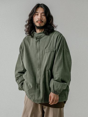 Benwork Pigment Short Bomber Jacket Khaki - RUGGED HOUSE - Modalova