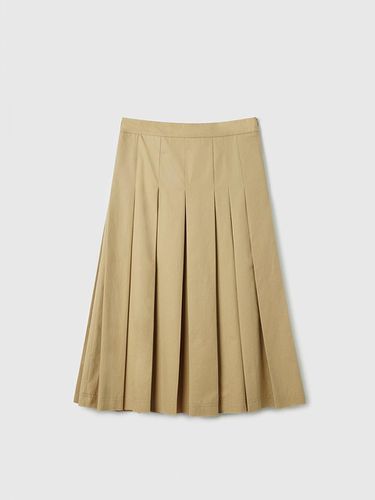 Cotton Pleats Skirt (2color) - hehr - Modalova