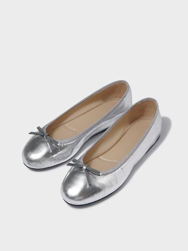 Ribbon Ballet Flats (Black/Silver) - hehr - Modalova