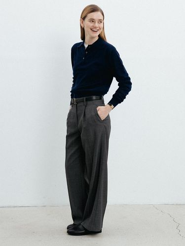 Dia Wool Slacks (Charcoal) - hehr - Modalova