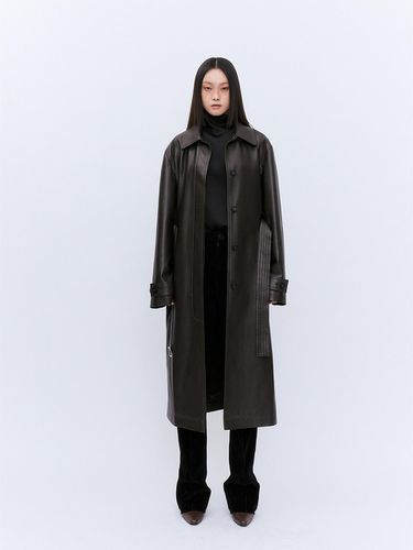 RAMSKIN LONG COAT BROWN - YUJI - Modalova