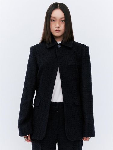 TWEED SETUP JACKET DEEP NAVY - YUJI - Modalova