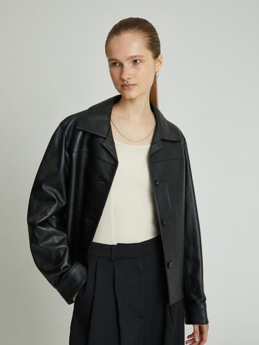 ESSENTIAL] Bari Crop Leather Jacket - ANDROS - Modalova