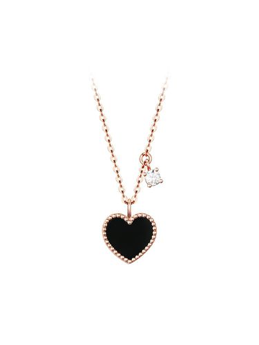 K Black Onyx Heart Necklace RA24C55K - ROSEMONT - Modalova