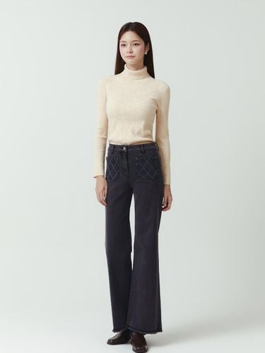 Contrast pocket wide denim pants ITNBDPT2 - itMICHAA - Modalova