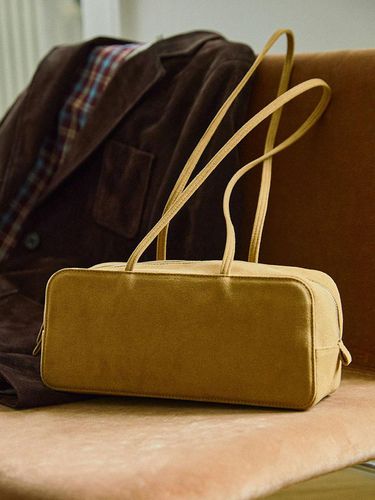 Letter Square Fake Suede Bowling Bag () - AND YOU - Modalova