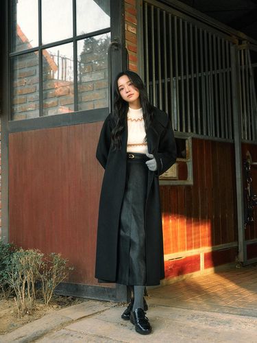 It MICHAA H-line Eco leather long skirt ITOAZLS820 - itMICHAA - Modalova