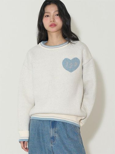 Logo Jacquard Knit [Ivory] - ILLIGO - Modalova