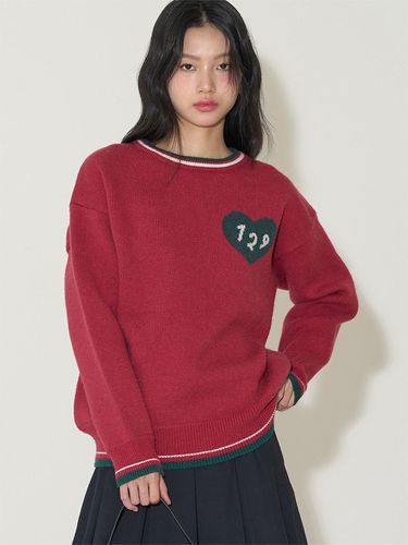 Logo Jacquard Knit [RED] - ILLIGO - Modalova