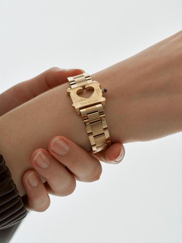 Gold Clip Metal Watch Bracelet - MOI studio - Modalova