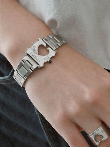 Silver Clip Metal Watch Bracelet - MOI studio - Modalova