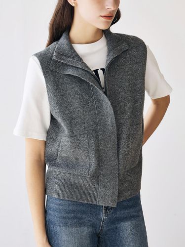 Viscose Zip-Up Half Neck Knitwear Vest_4color_JFFV - JUARR - Modalova