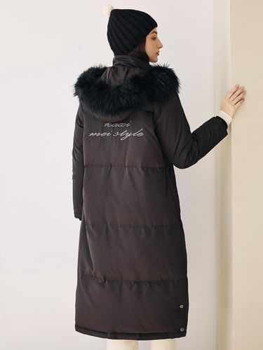 Down 100% Lettering Embroidered Long Padded Jacket - JUARR - Modalova