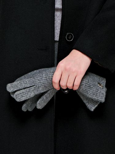 Basic Knit Gloves (Gray) - depasion - Modalova