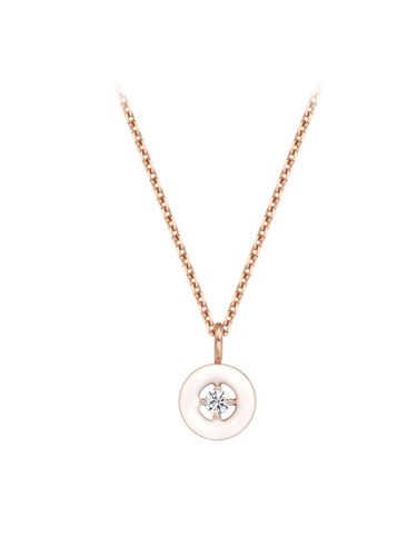 SILVER Epoxy Circle Necklace RC0386 - ROSEMONT - Modalova