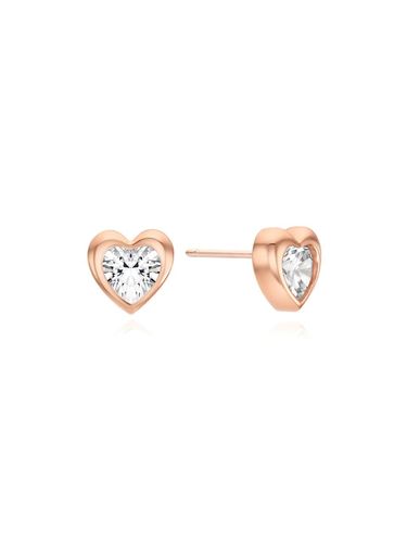 SILVER Heart Earring RC0369 - ROSEMONT - Modalova