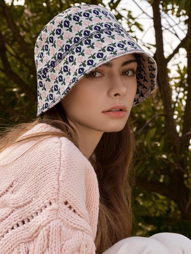 Tulip knit comfort hat (4 colors) - WHITE SANDS - Modalova