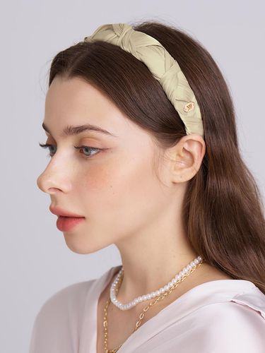 Braided Organza Hairband Minerva (6 colors) - WHITE SANDS - Modalova