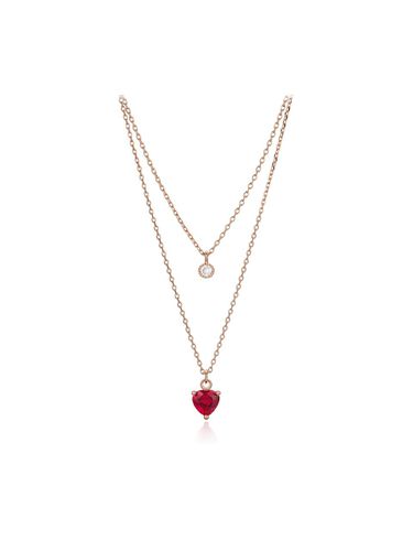 Heart point two-line necklace C24NB093 - CRANNE - Modalova