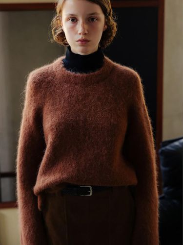 Fur Blend Pullover Knitwear_Brown (WE4X51C79D) - kotelo - Modalova