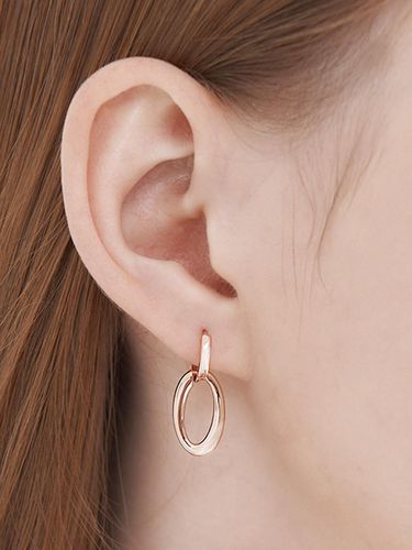 K GF Bold Round Drop One Touch Earrings - CRANNE - Modalova