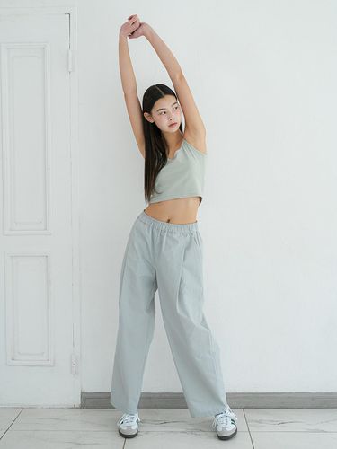 Working Straight Pants - Light Gray (M/L) - Chez Nous a Paris - Modalova