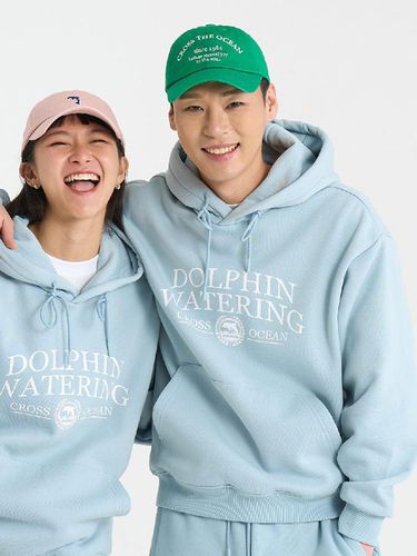 DOLPHIN WATERING ESSENTIAL BRUSHED HOODY - DOLPHIN WAVE APPAREL - Modalova