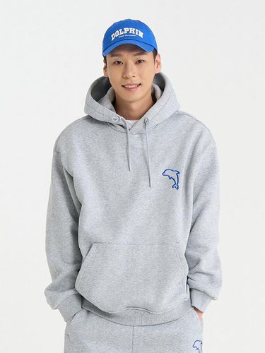 DOLPHIN EMBROIDERY EDGE BRUSHED HOODY - DOLPHIN WAVE APPAREL - Modalova