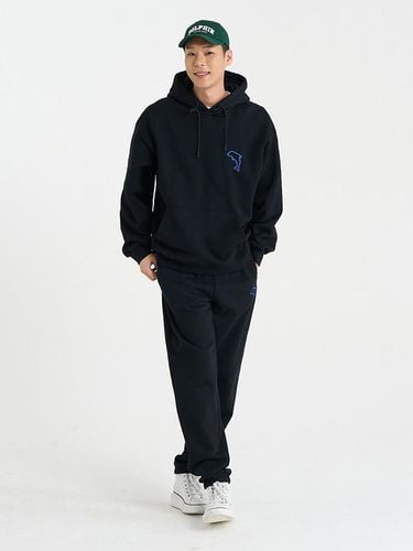 Dolphin Embroidery Edge Brushed Hoodie & Jogger - DOLPHIN WAVE APPAREL - Modalova