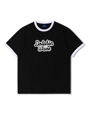 DOLPHIN FOAMING BIG WAVE LOGO RINGER HALF SLEEVE T - DOLPHIN WAVE APPAREL - Modalova