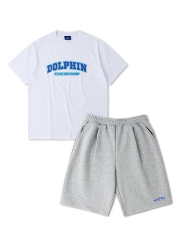 DOLPHIN LAYER ARCH LOGO HALF SLEEVE T-SHIRT&TUCK - DOLPHIN WAVE APPAREL - Modalova