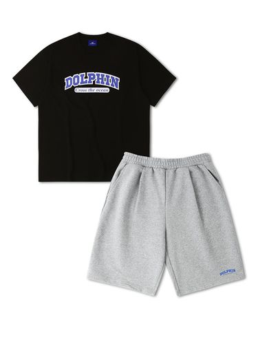 DOLPHIN LAYER ARCH LOGO HALF SLEEVE T-SHIRT&TUCK - DOLPHIN WAVE APPAREL - Modalova