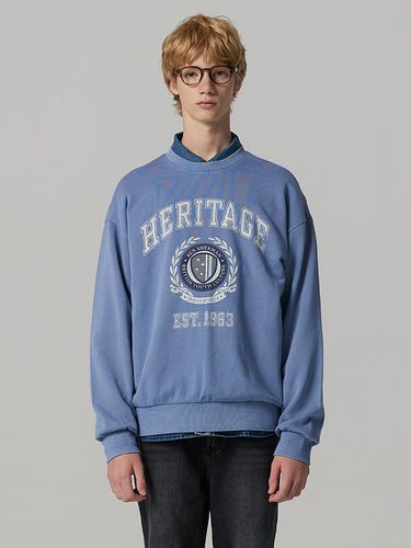 Pigment Washed Heritage Sweat Shirt Blue - bensherman - Modalova