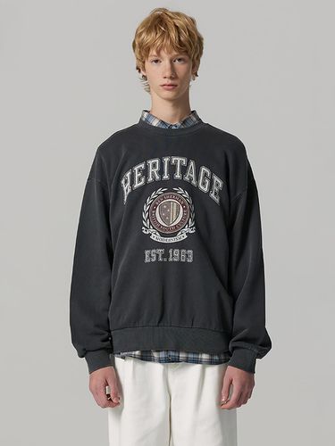 Pigment Washed Heritage Sweat Shirt Dark Gray - bensherman - Modalova