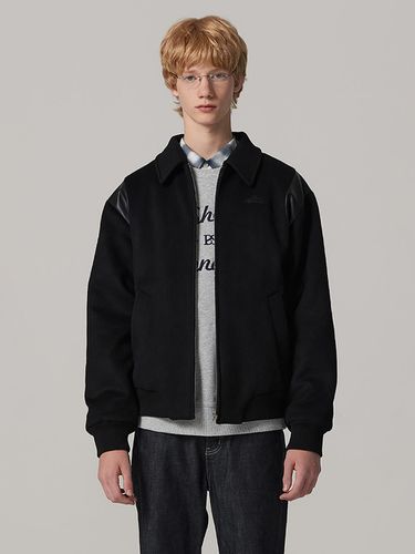 Classic Wool Blend Varsity Jacket Black - bensherman - Modalova