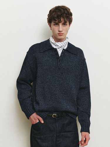 Hoyte] Wool Blended Glitter Collar Semi-Oversized - MIND BRIDGE MEN - Modalova