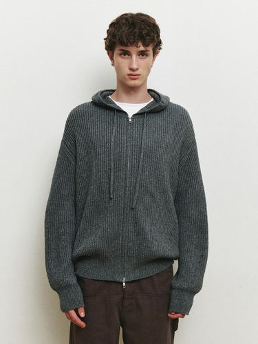 Hoyte] Wool Blended Hooded Zip-Up Oversized Fit - MIND BRIDGE MEN - Modalova