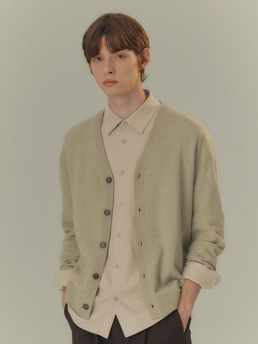 Dogood_Wool Blended Semi-Oversized Fit Cardigan MY - MIND BRIDGE MEN - Modalova