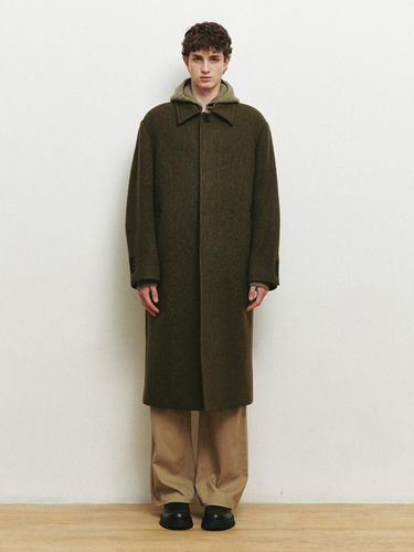 Hoyte] Alpaca Balmacan Oversized Fit Long Coat MY - MIND BRIDGE MEN - Modalova