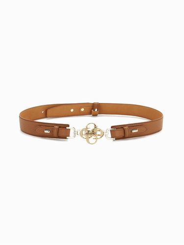 Grace Leather Logo Belt (Brown) - GRACE U - Modalova