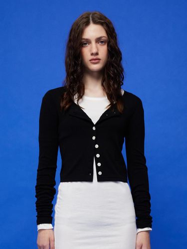 Fog button cardigan (black) - hetherment - Modalova