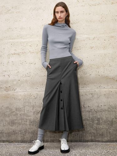 BA_A-line gray suit skirt - PIA STUDIO - Modalova