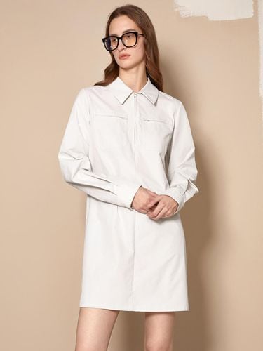 BA_Half zip up shirt dress_2color - PIA STUDIO - Modalova