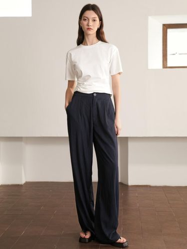 BA_Loose and lazy long pants_NAVY - PIA STUDIO - Modalova