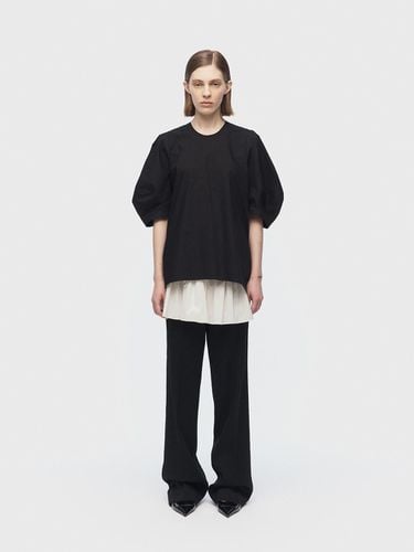 MIRACH layered straight pants Black - ARIK. - Modalova