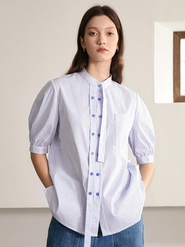 BA_Stripe blue tie shirt - PIA STUDIO - Modalova