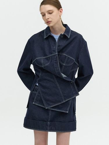 BUTTON POINT DENIM SHIRTS_NAVY - L’H.A.S - Modalova